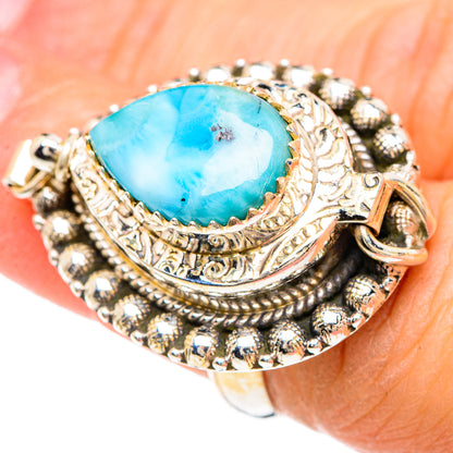 Larimar Rings handcrafted by Ana Silver Co - RING90914