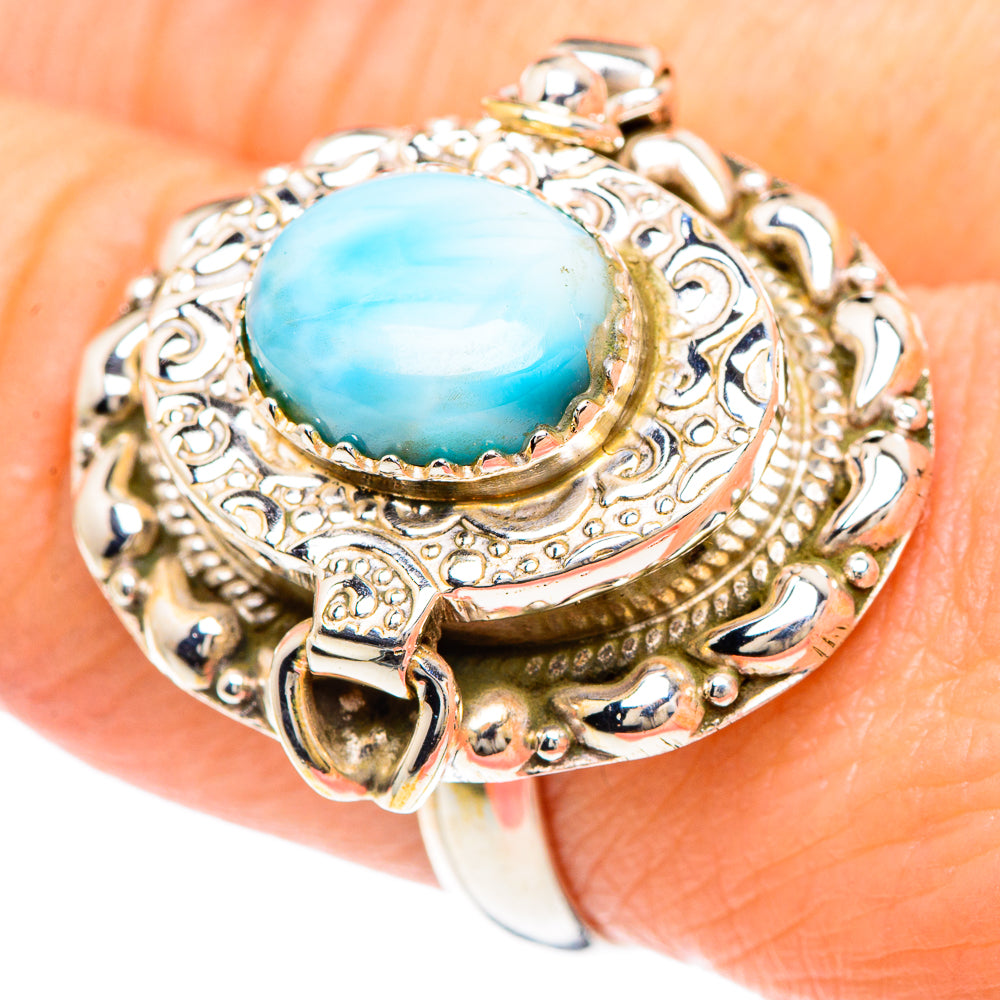 Larimar Rings handcrafted by Ana Silver Co - RING90915