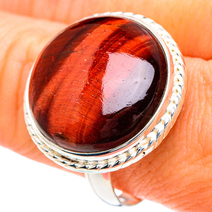 Red Tiger Eye Rings handcrafted by Ana Silver Co - RING90925
