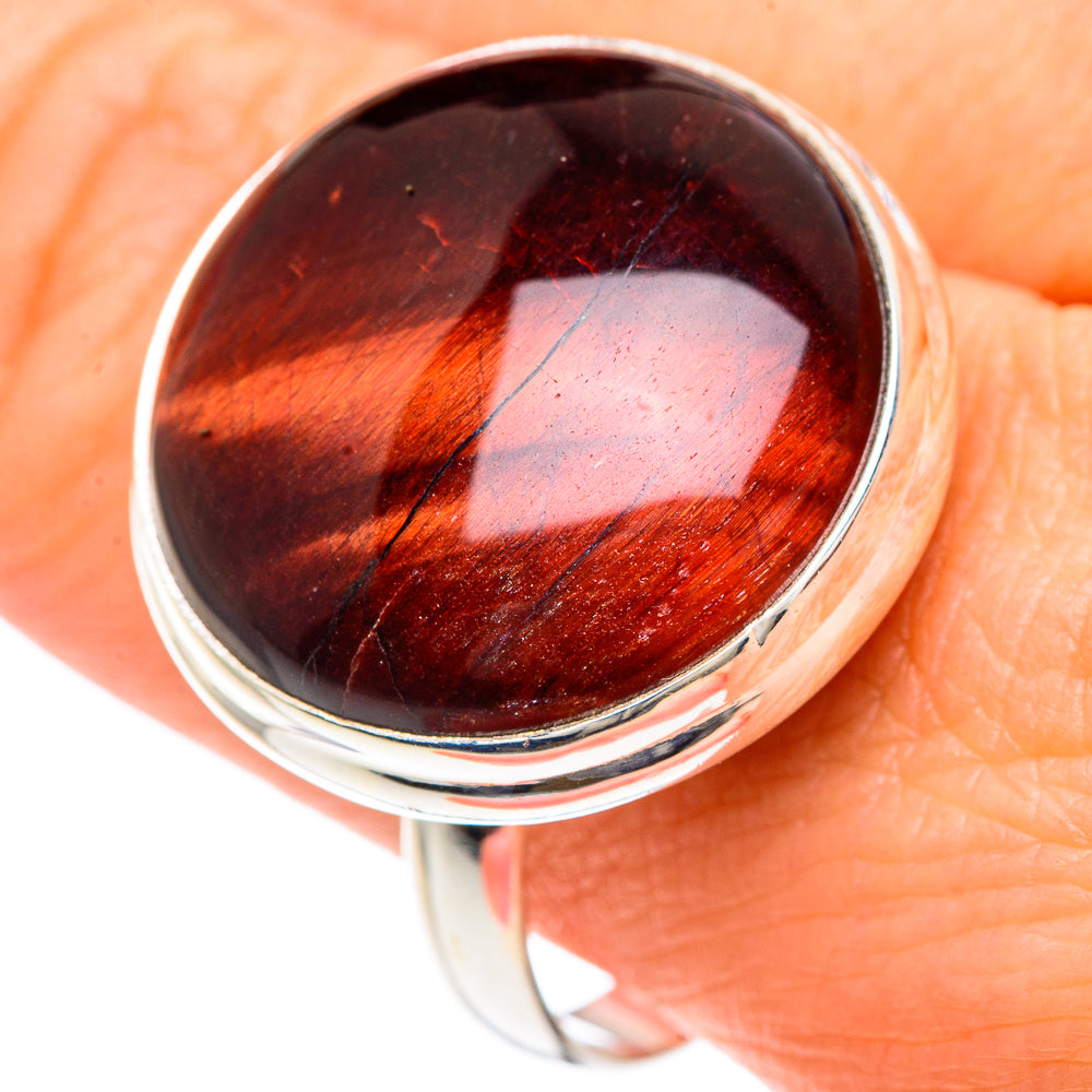 Red Tiger Eye Rings handcrafted by Ana Silver Co - RING90927