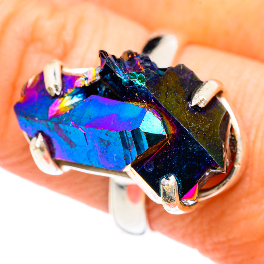 Titanium Sunshine Druzy Rings handcrafted by Ana Silver Co - RING90950