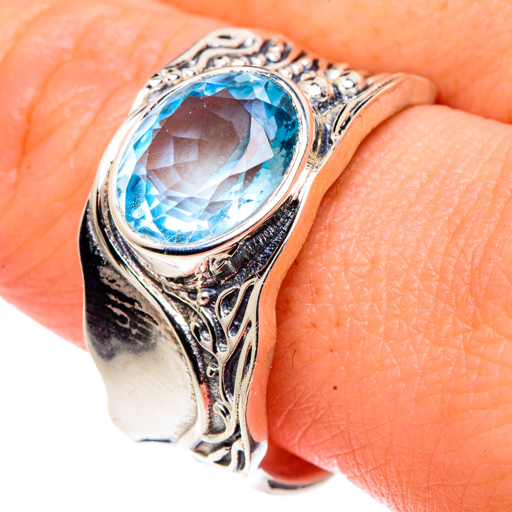 Blue Topaz Rings handcrafted by Ana Silver Co - RING90954