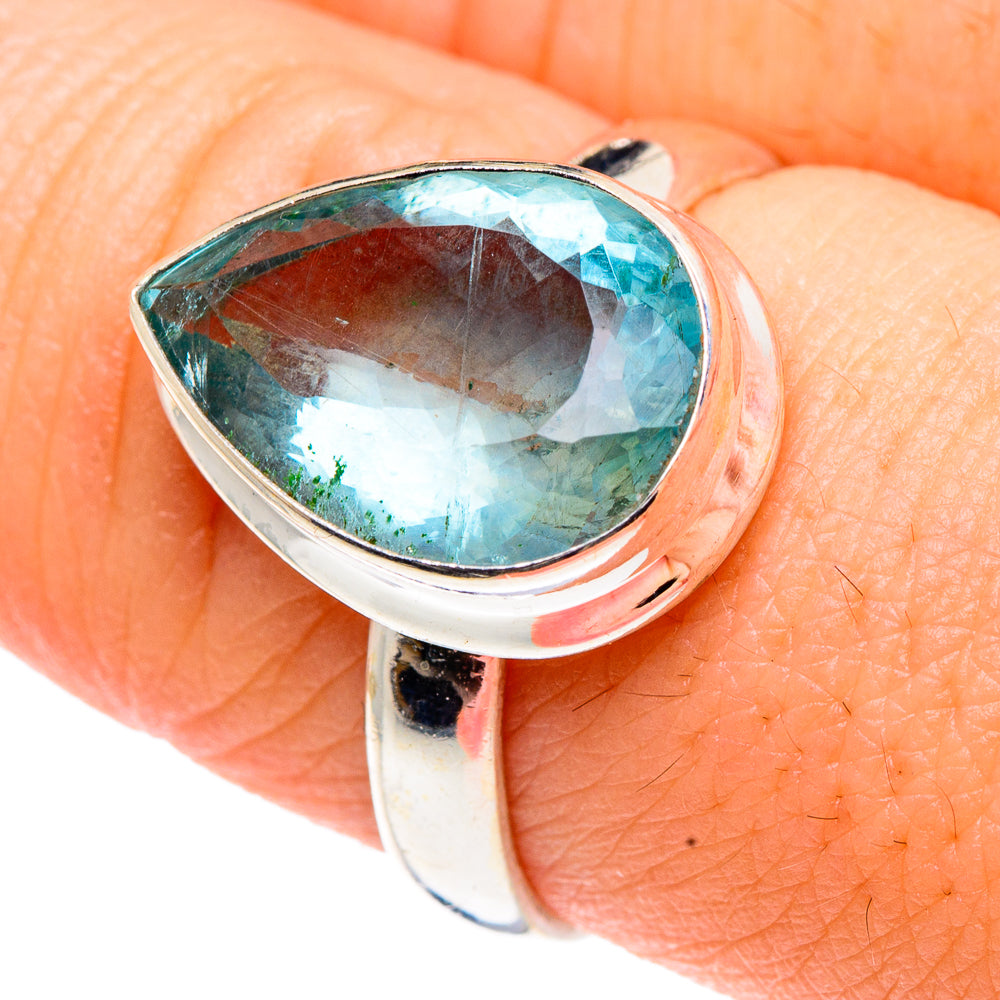 Blue Fluorite Rings handcrafted by Ana Silver Co - RING90956