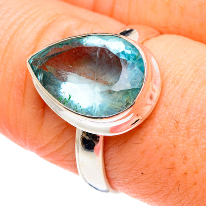 Blue Fluorite Rings handcrafted by Ana Silver Co - RING90956
