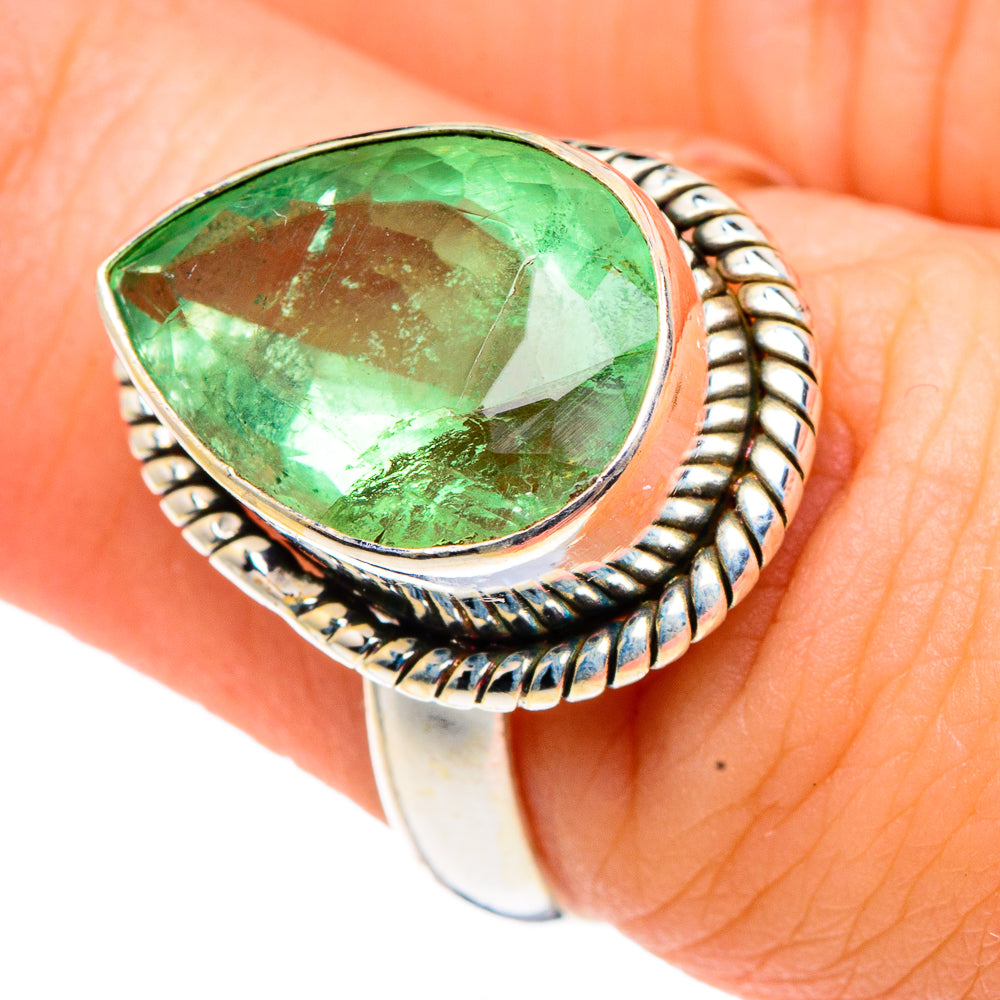 Green Fluorite Rings handcrafted by Ana Silver Co - RING90960