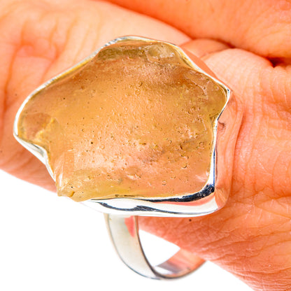 Libyan Desert Glass Rings handcrafted by Ana Silver Co - RING90970