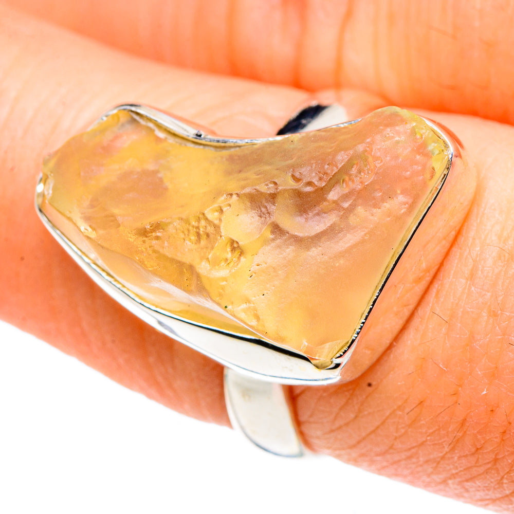 Libyan Desert Glass Rings handcrafted by Ana Silver Co - RING90971