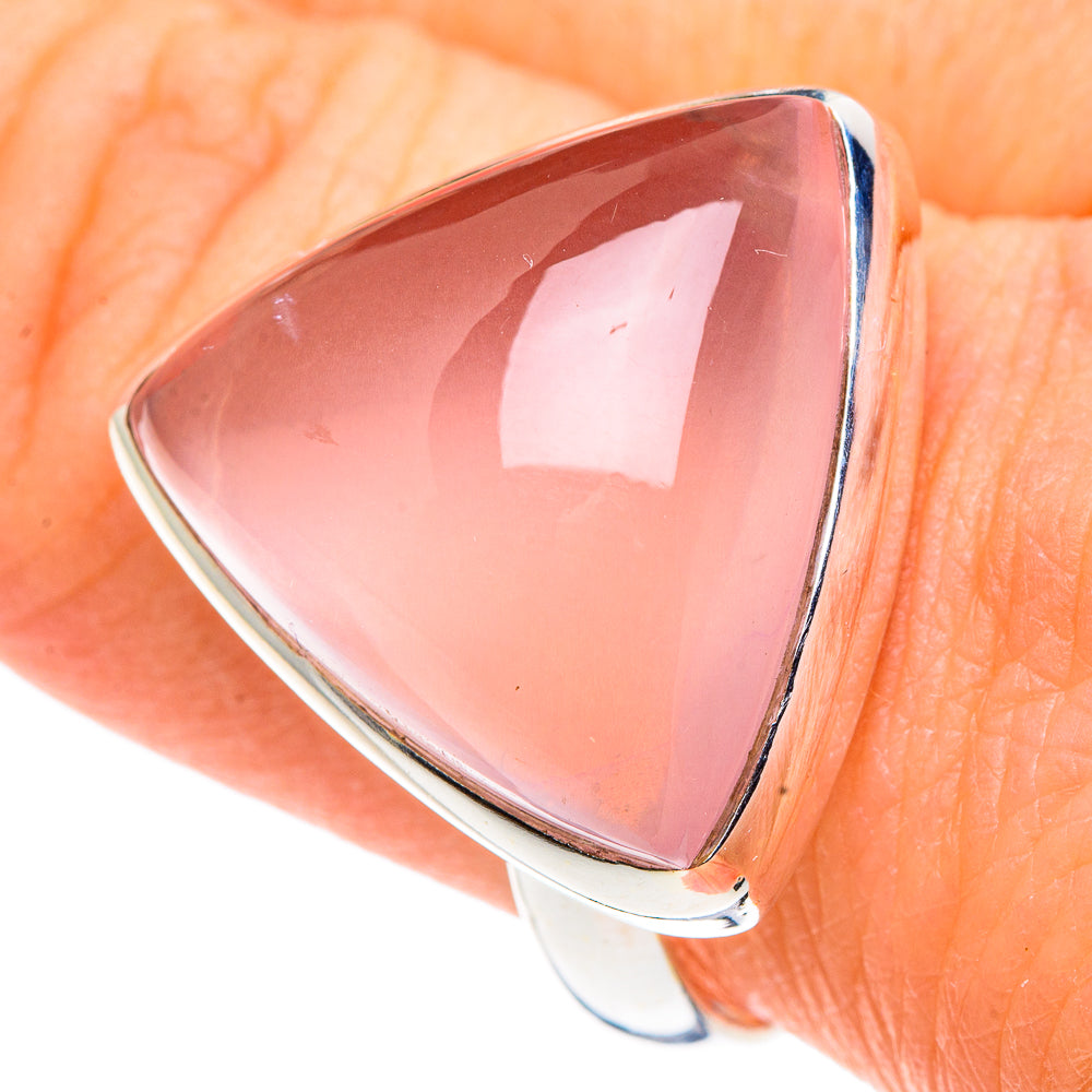 Rose Quartz Rings handcrafted by Ana Silver Co - RING90973