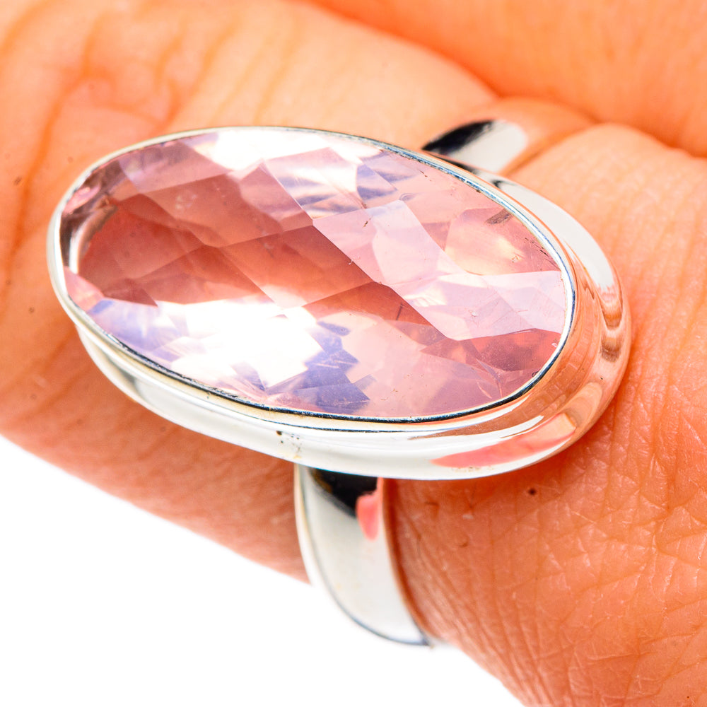 Rose Quartz Rings handcrafted by Ana Silver Co - RING90974