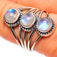 Rainbow Moonstone Rings handcrafted by Ana Silver Co - RING90981