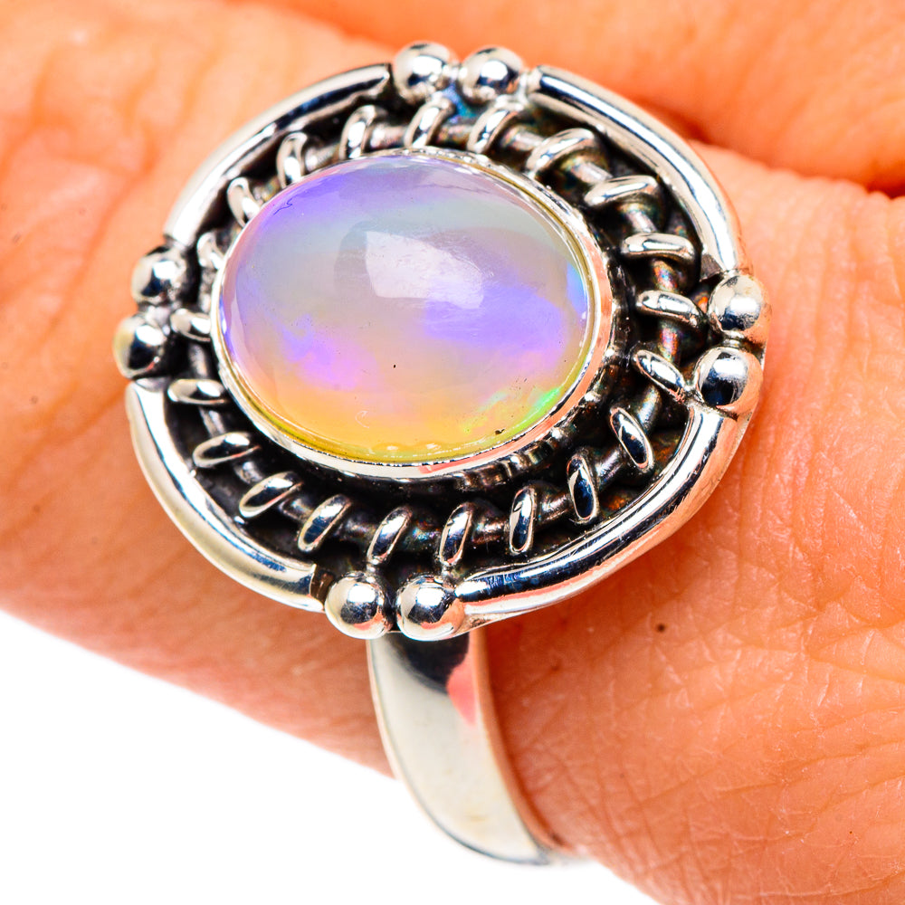 Ethiopian Opal Rings handcrafted by Ana Silver Co - RING90985