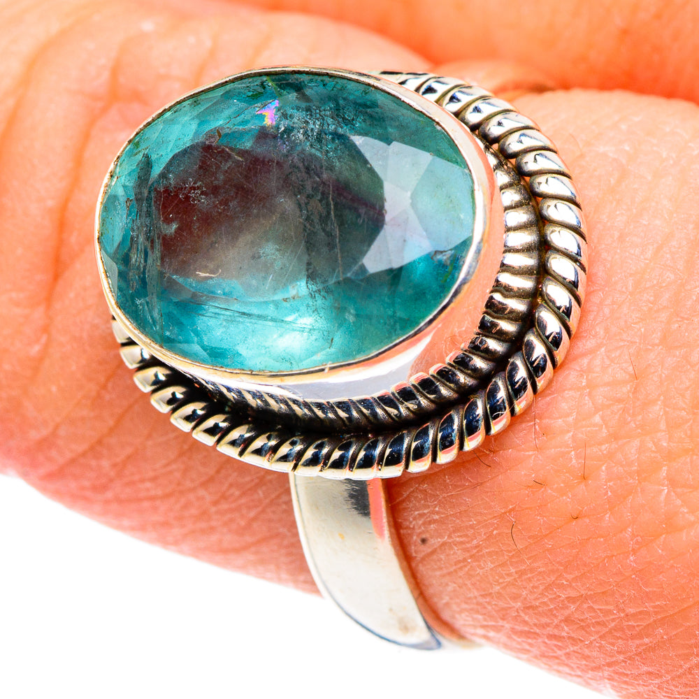 Blue Fluorite Rings handcrafted by Ana Silver Co - RING90990