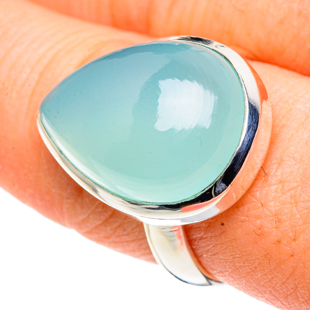 Aqua Chalcedony Rings handcrafted by Ana Silver Co - RING90992