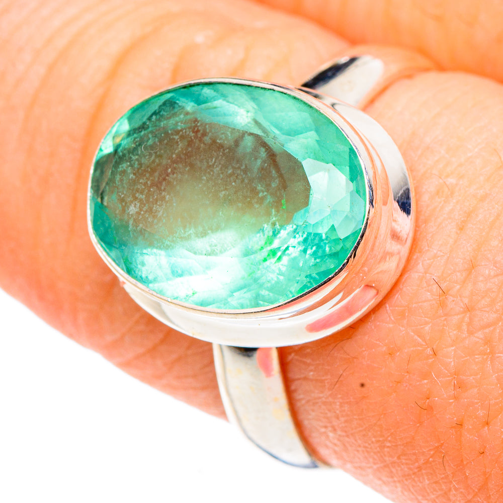 Green Fluorite Rings handcrafted by Ana Silver Co - RING90994