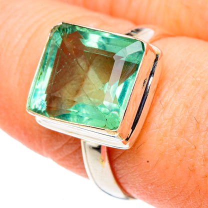 Green Fluorite Rings handcrafted by Ana Silver Co - RING90995