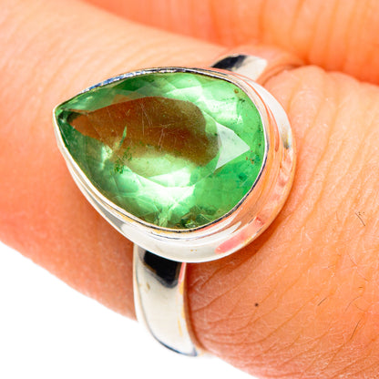 Green Fluorite Rings handcrafted by Ana Silver Co - RING90998