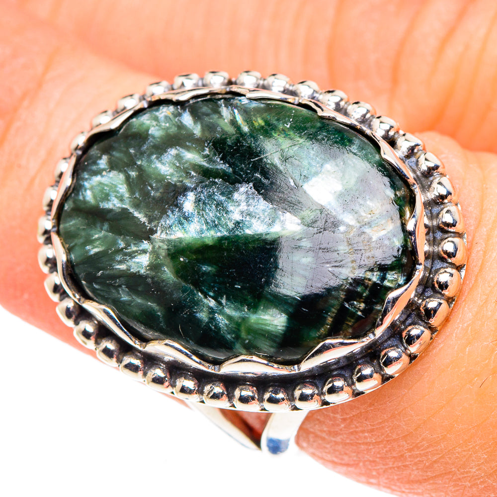 Seraphinite Rings handcrafted by Ana Silver Co - RING91000