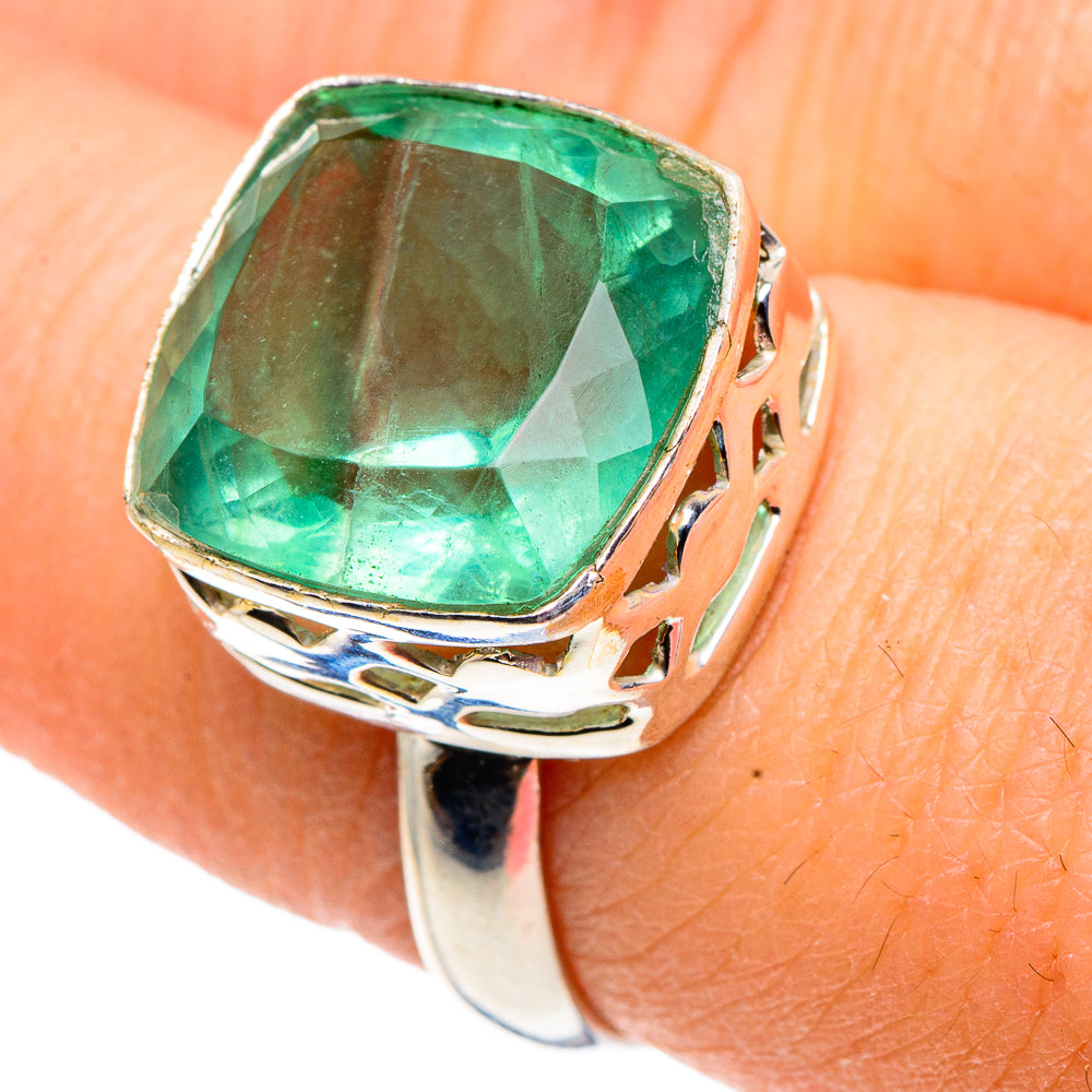 Green Fluorite Rings handcrafted by Ana Silver Co - RING91001