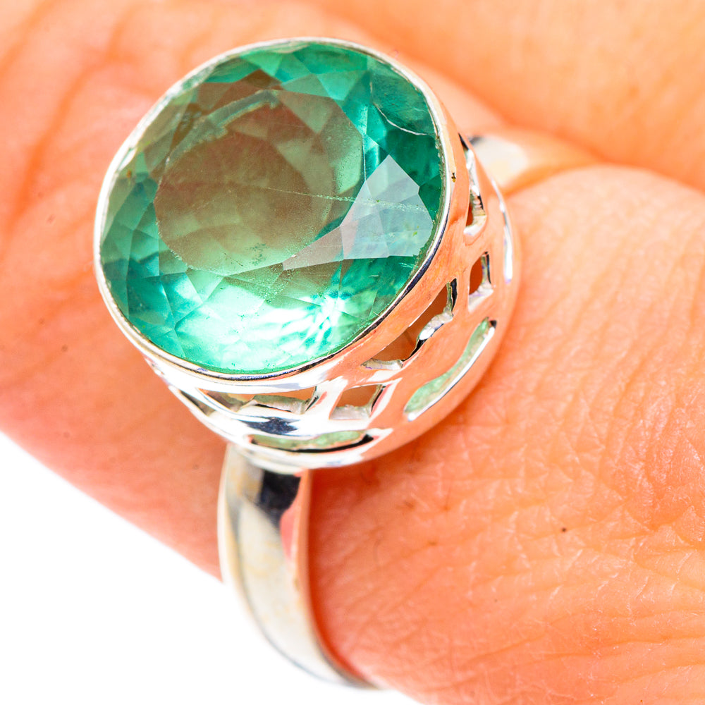 Green Fluorite Rings handcrafted by Ana Silver Co - RING91003