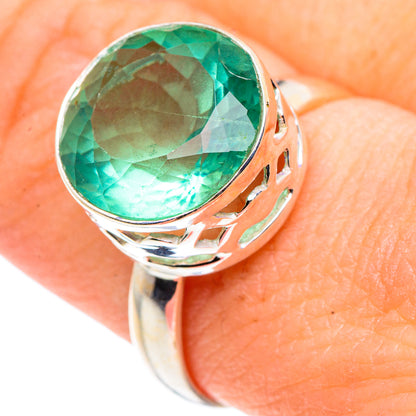 Green Fluorite Rings handcrafted by Ana Silver Co - RING91003