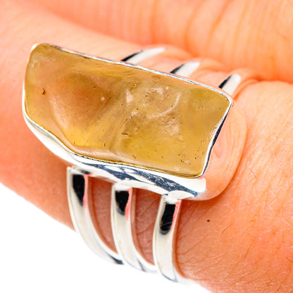Libyan Desert Glass Rings handcrafted by Ana Silver Co - RING91006