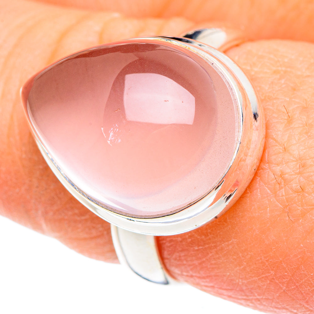 Rose Quartz Rings handcrafted by Ana Silver Co - RING91009