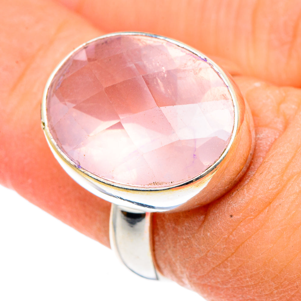 Rose Quartz Rings handcrafted by Ana Silver Co - RING91010