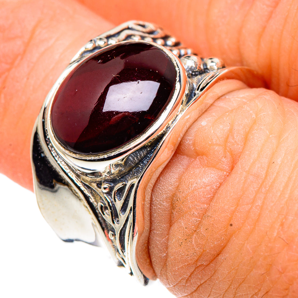 Garnet Rings handcrafted by Ana Silver Co - RING91011