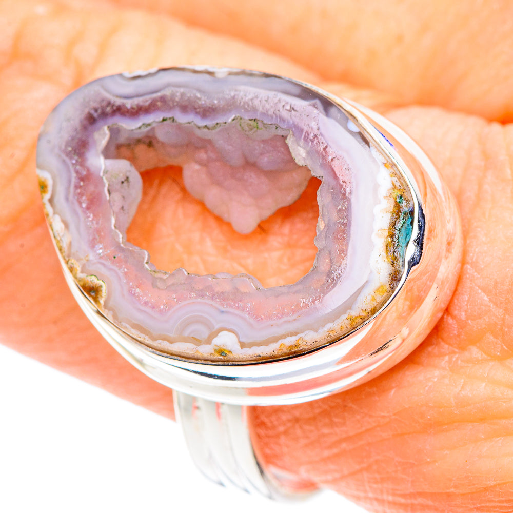 White Geode Slice Rings handcrafted by Ana Silver Co - RING91017