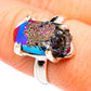 Titanium Sunshine Druzy Rings handcrafted by Ana Silver Co - RING91019