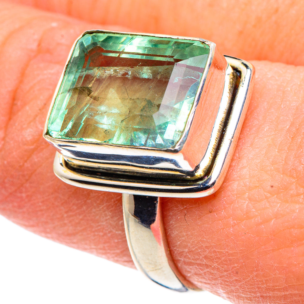 Green Fluorite Rings handcrafted by Ana Silver Co - RING91036