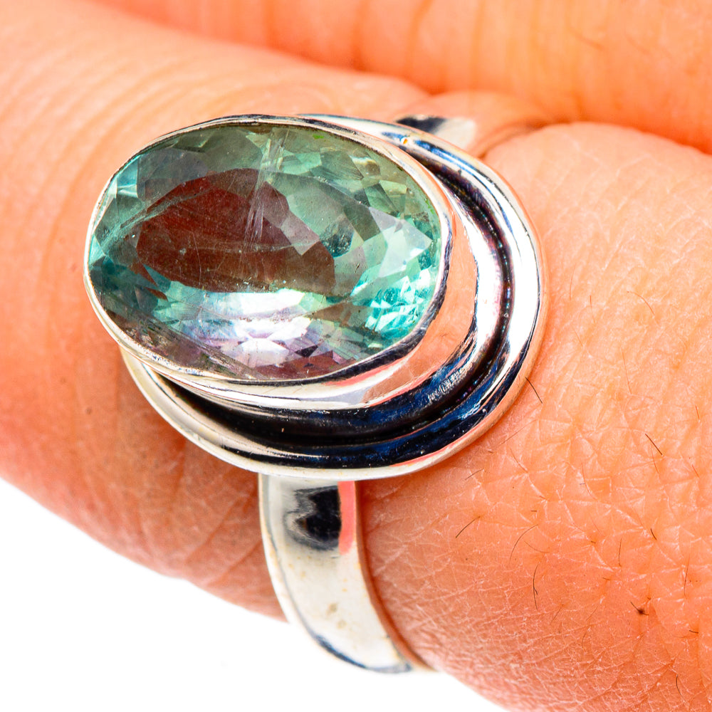 Green Fluorite Rings handcrafted by Ana Silver Co - RING91039