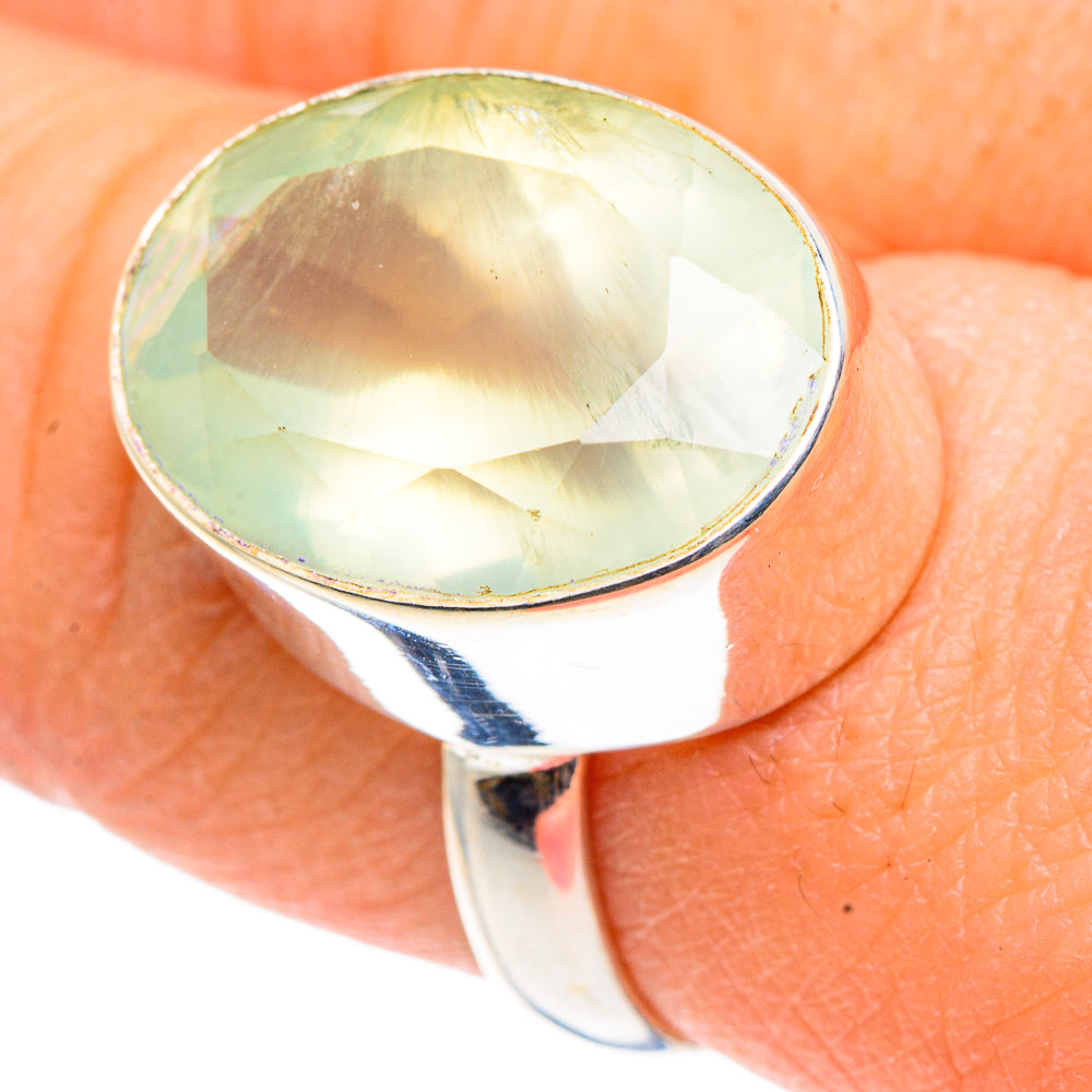 Prehnite Rings handcrafted by Ana Silver Co - RING91040