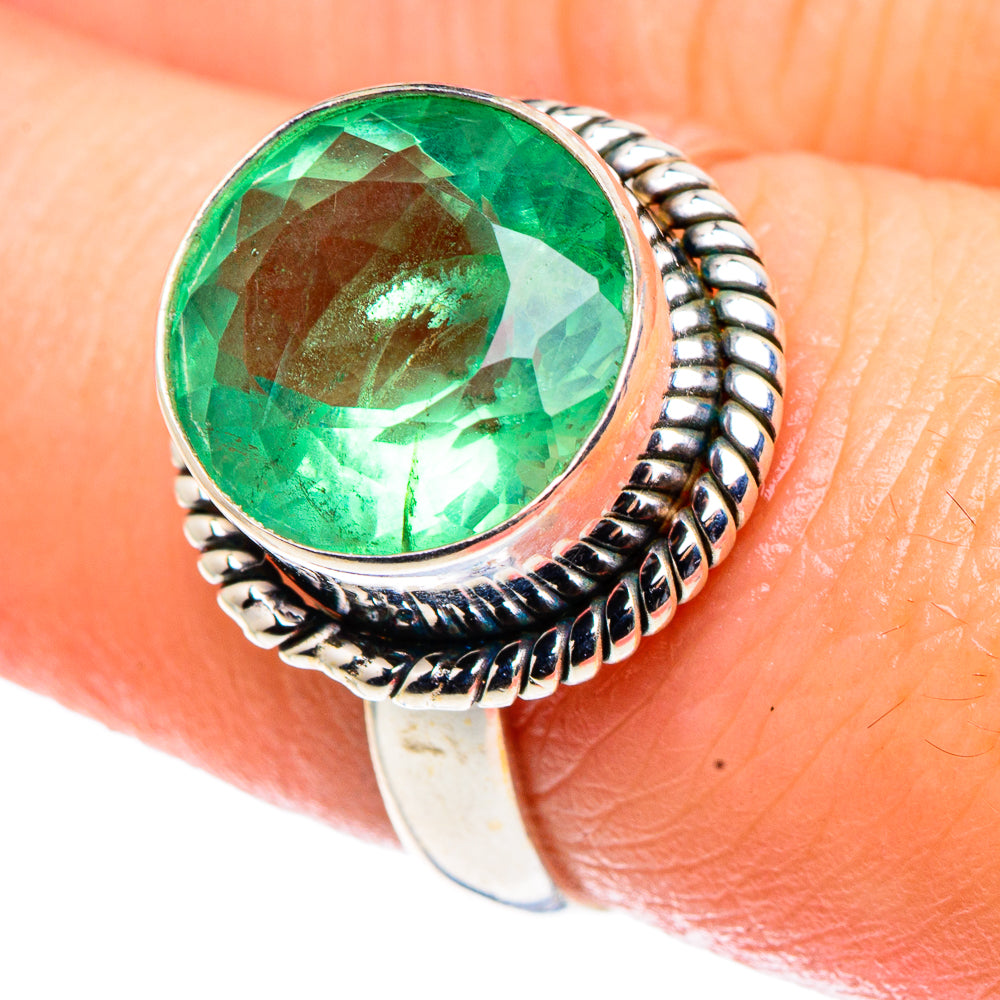Green Fluorite Rings handcrafted by Ana Silver Co - RING91041