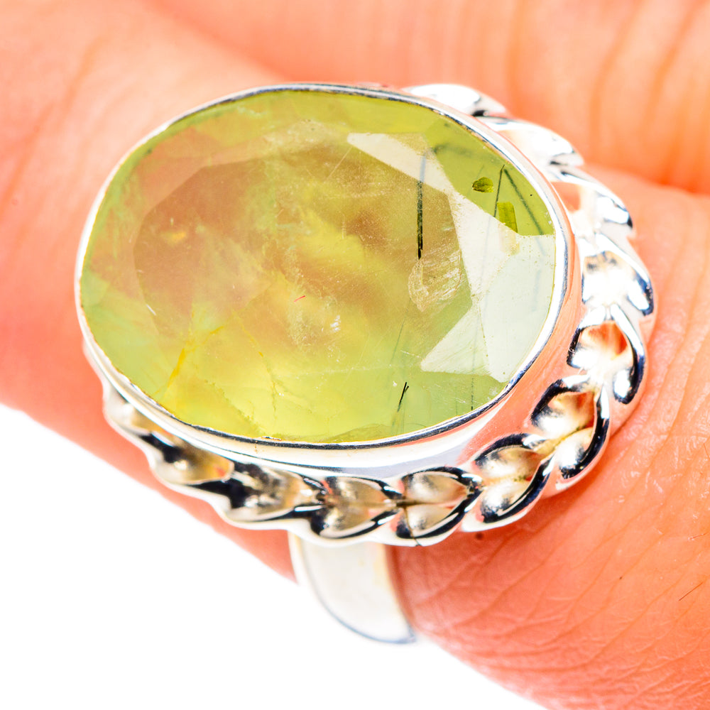 Prehnite Rings handcrafted by Ana Silver Co - RING91043
