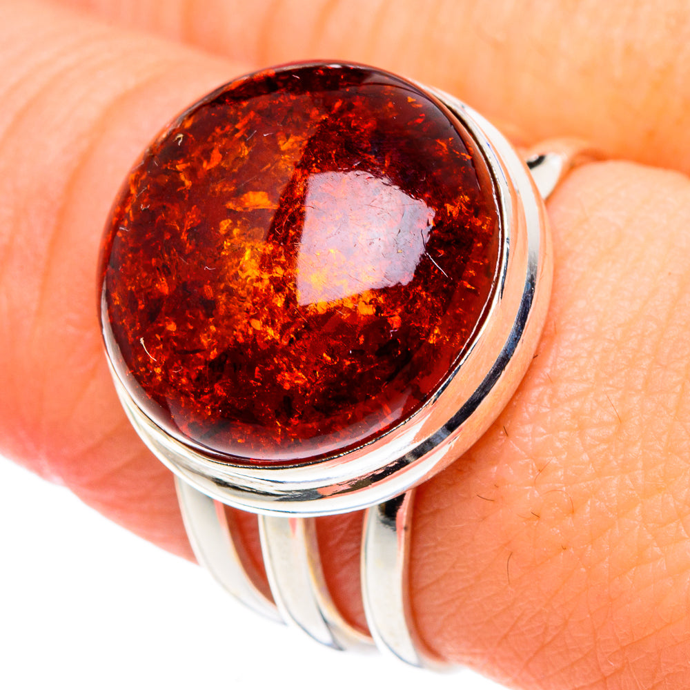 Baltic Amber Rings handcrafted by Ana Silver Co - RING91044