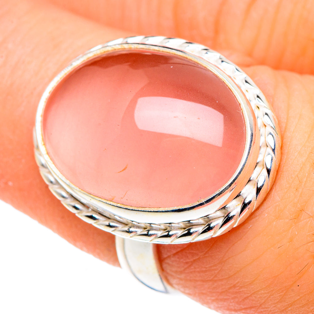 Rose Quartz Rings handcrafted by Ana Silver Co - RING91050
