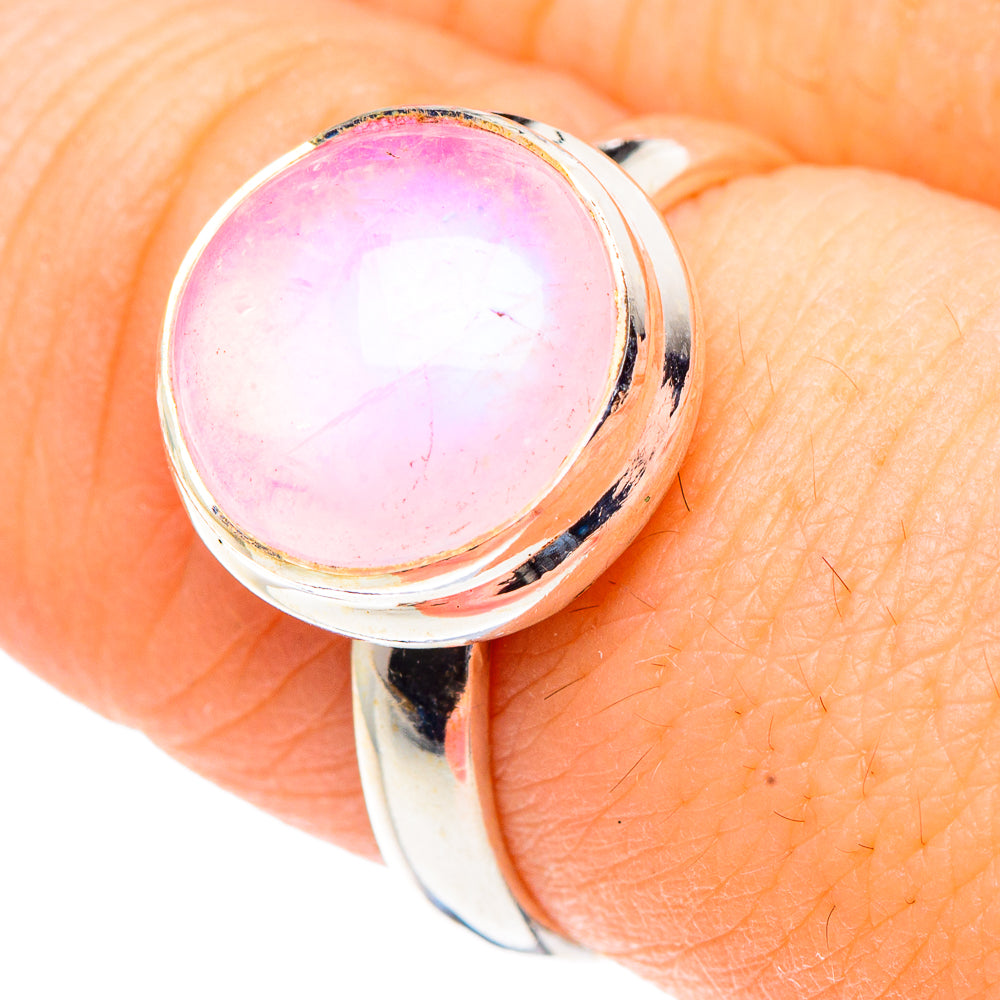 Pink Moonstone Rings handcrafted by Ana Silver Co - RING91051