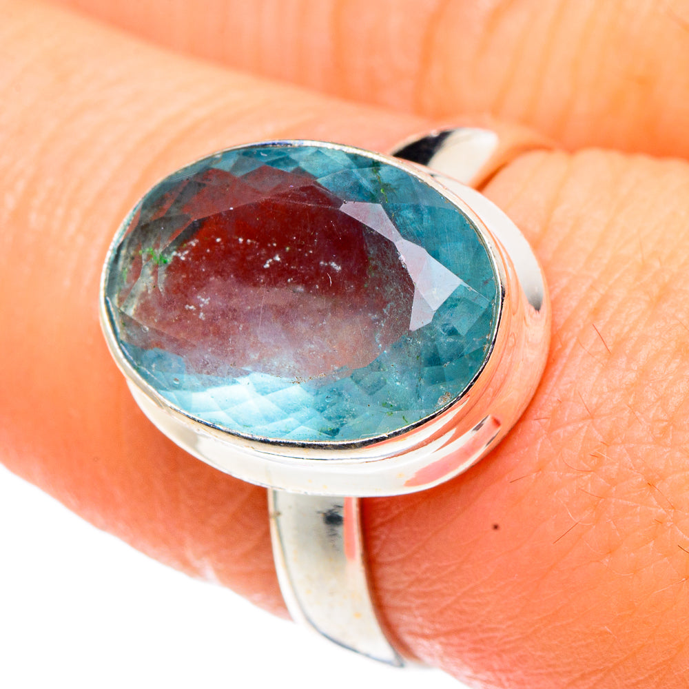 Blue Fluorite Rings handcrafted by Ana Silver Co - RING91062