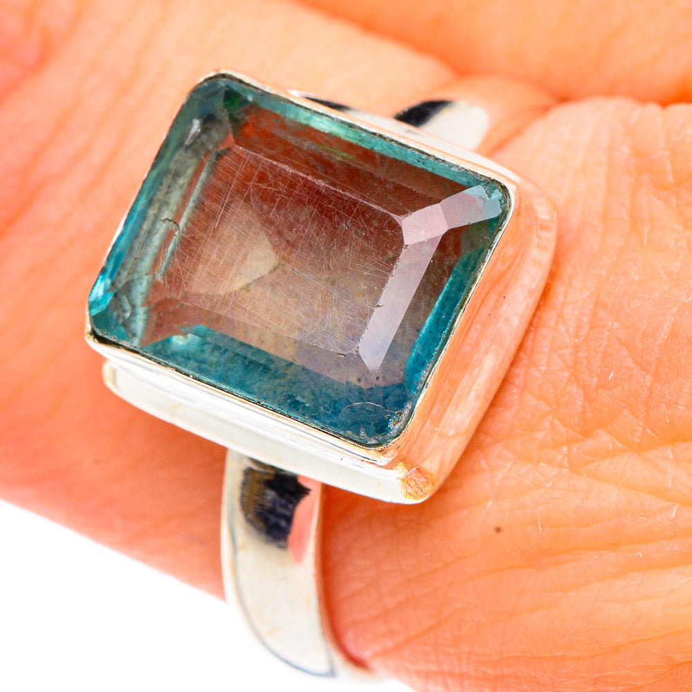 Blue Fluorite Rings handcrafted by Ana Silver Co - RING91064