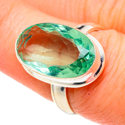 Green Fluorite Rings handcrafted by Ana Silver Co - RING91073