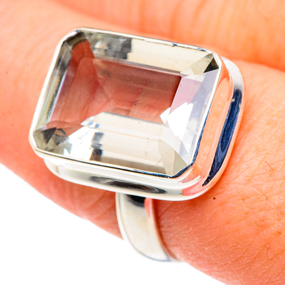 Green Amethyst Rings handcrafted by Ana Silver Co - RING91074