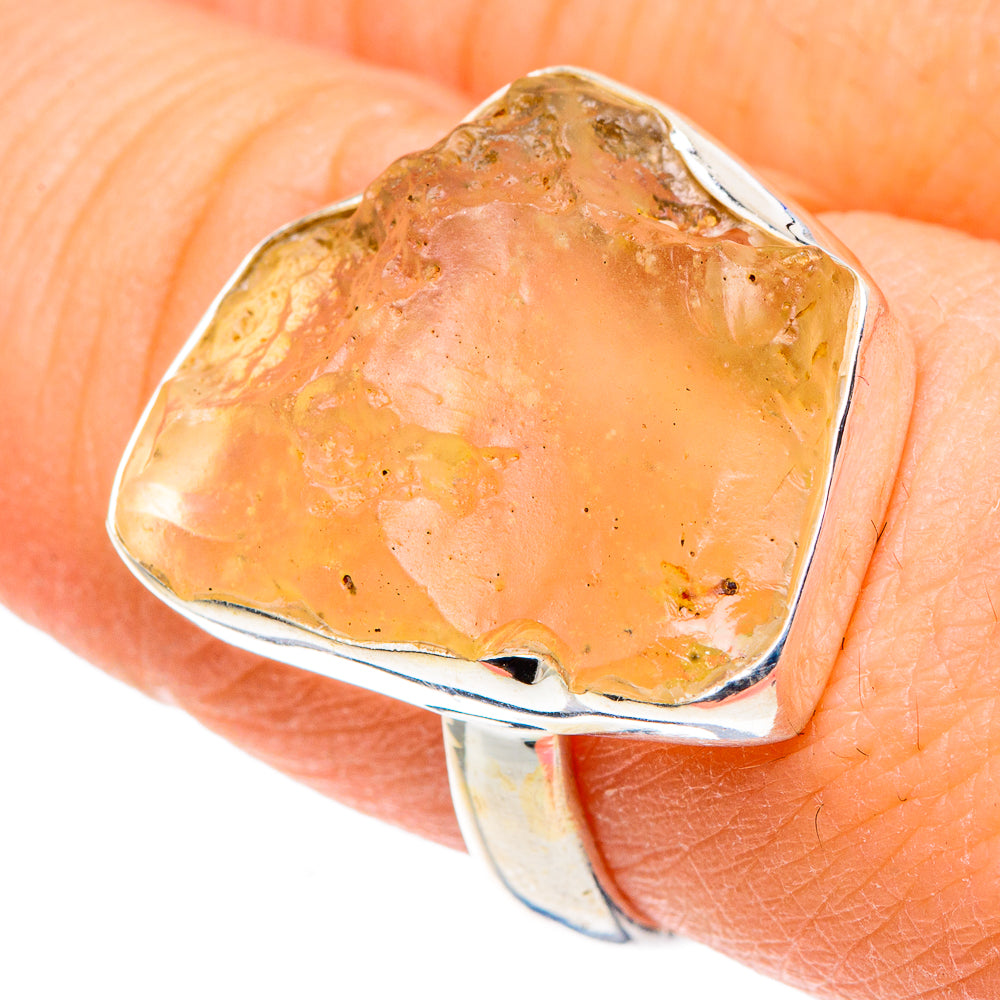 Libyan Desert Glass Rings handcrafted by Ana Silver Co - RING91079