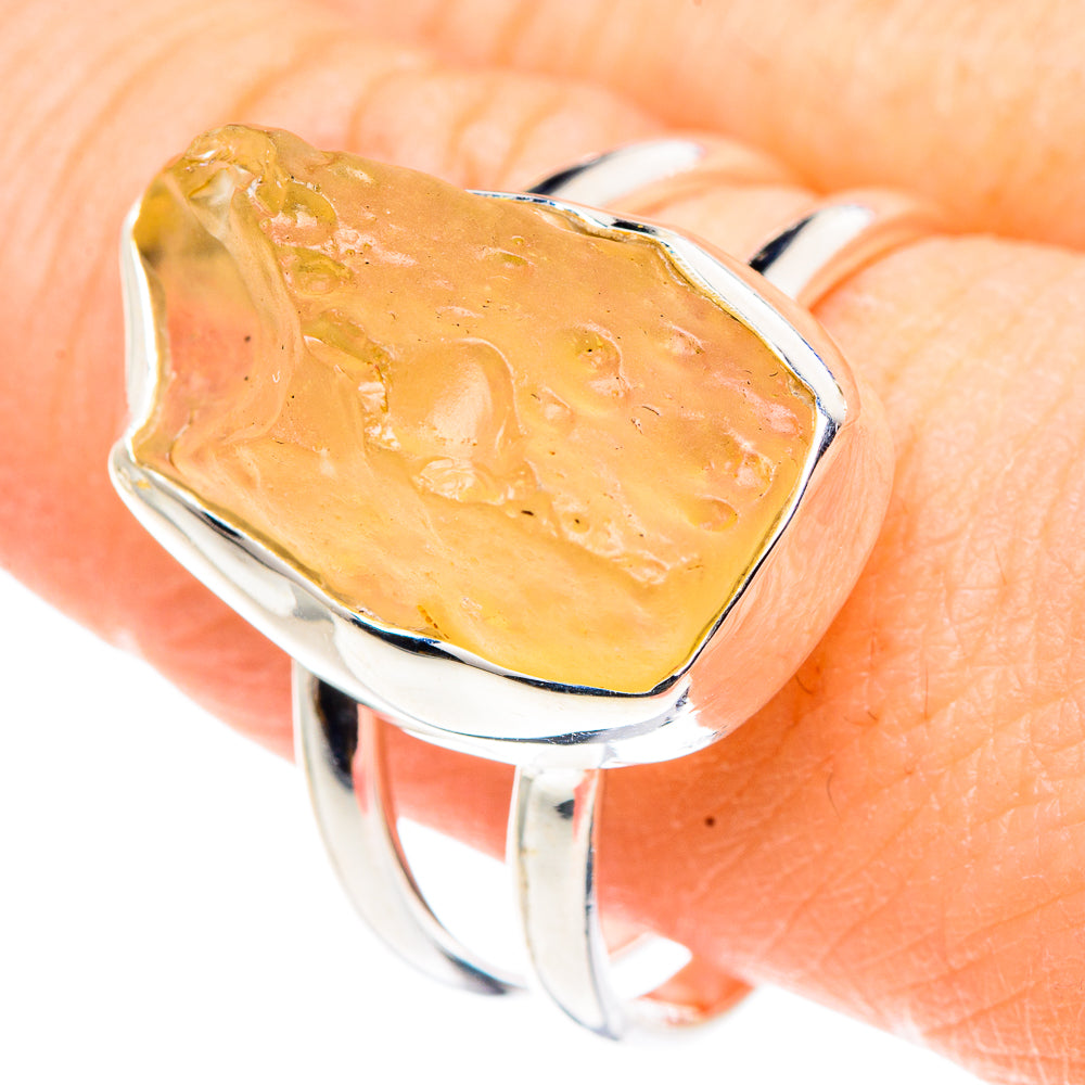 Libyan Desert Glass Rings handcrafted by Ana Silver Co - RING91080