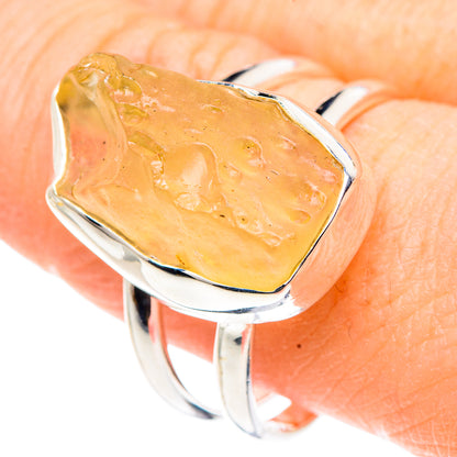 Libyan Desert Glass Rings handcrafted by Ana Silver Co - RING91080