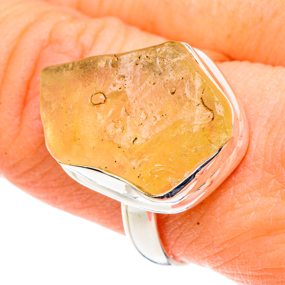 Libyan Desert Glass Rings handcrafted by Ana Silver Co - RING91081