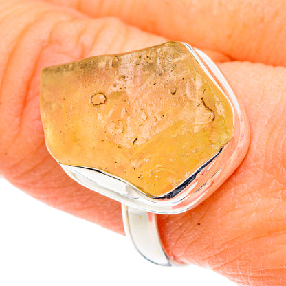 Libyan Desert Glass Rings handcrafted by Ana Silver Co - RING91081