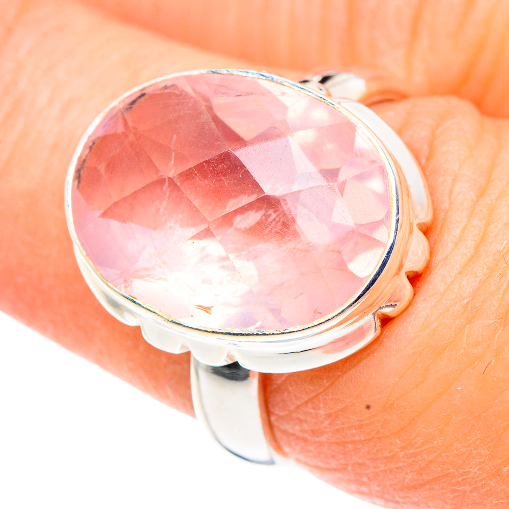 Rose Quartz Rings handcrafted by Ana Silver Co - RING91084