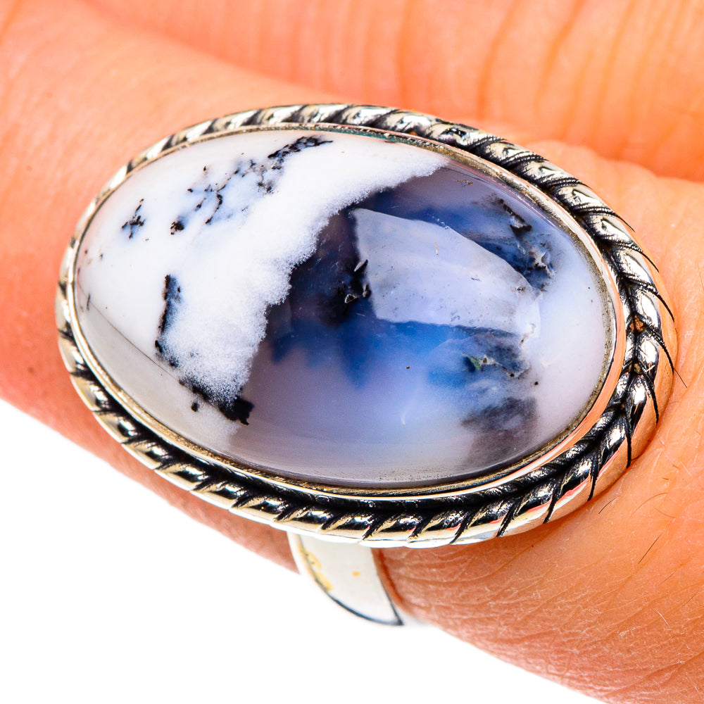 Dendritic Opal Rings handcrafted by Ana Silver Co - RING91090