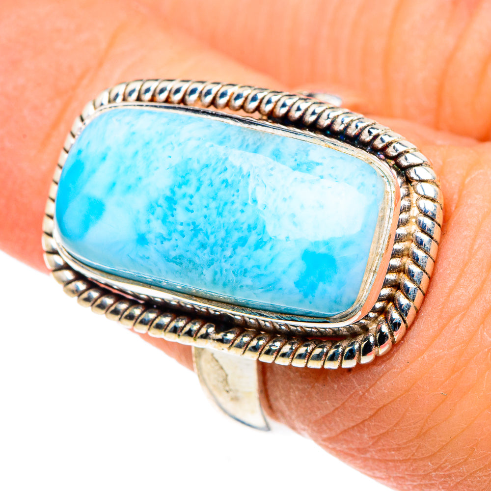Larimar Rings handcrafted by Ana Silver Co - RING91098